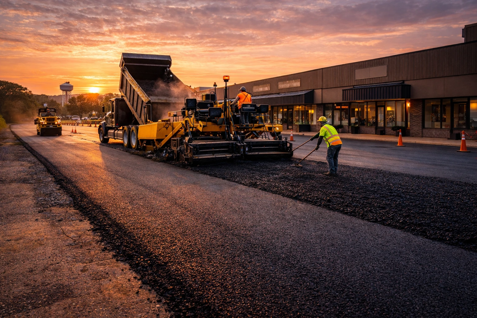 Commercial parking lot paving in Quakertown PA by Liberty Paving Co LLC