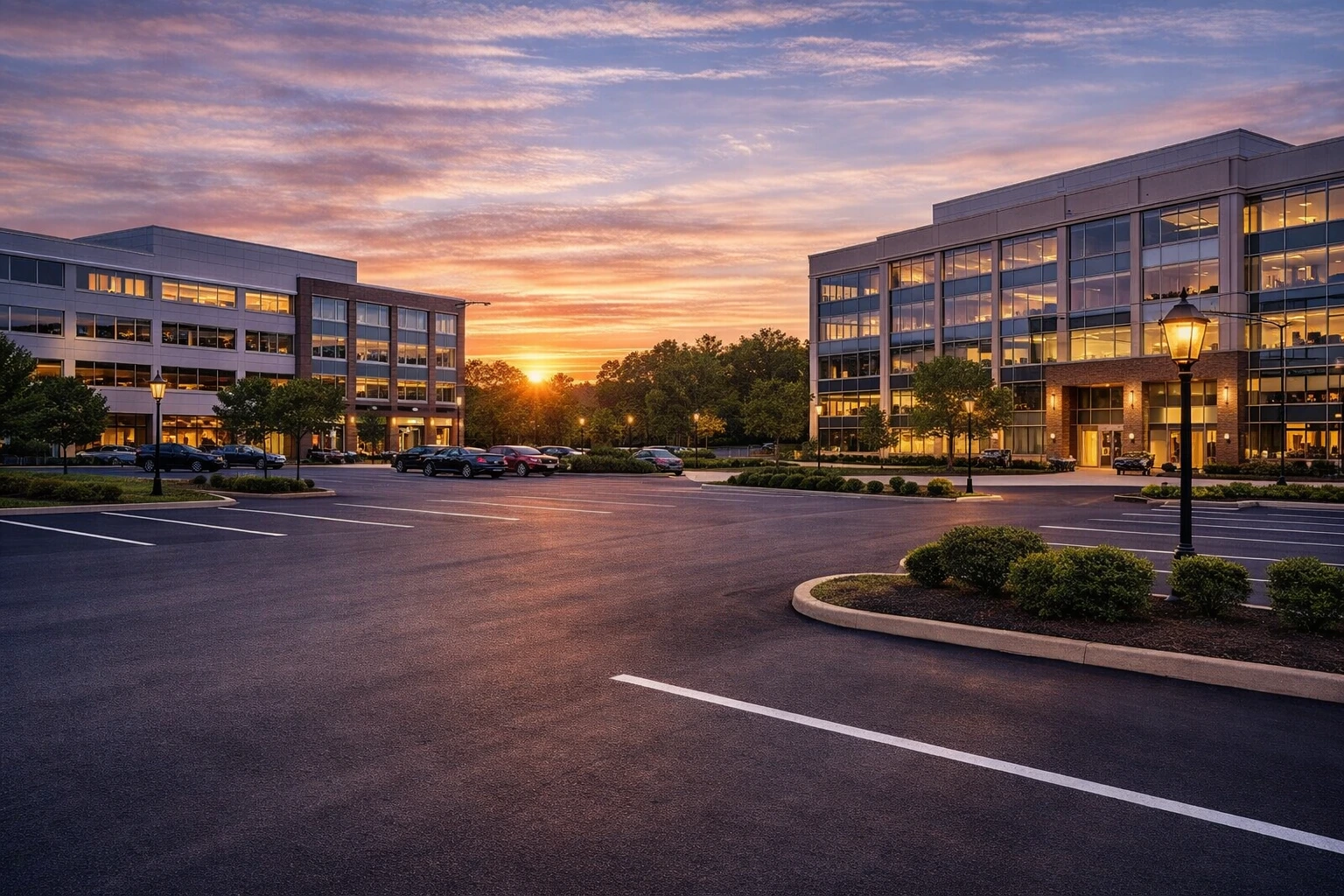 Commercial property asphalt paving in Quakertown PA by Liberty Paving Co.