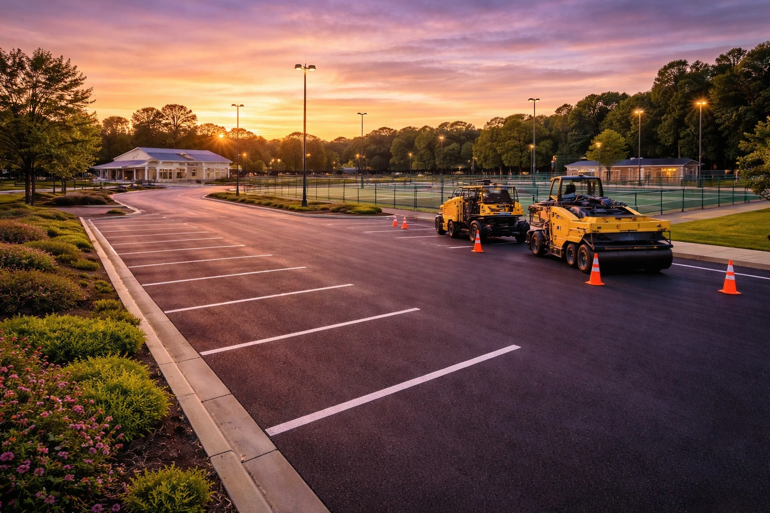 Recreational facility asphalt paving in Quakertown PA by Liberty Paving Co.